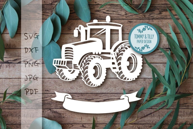 Free Tractor SVG DXF PNG PDF JPG Crafter File