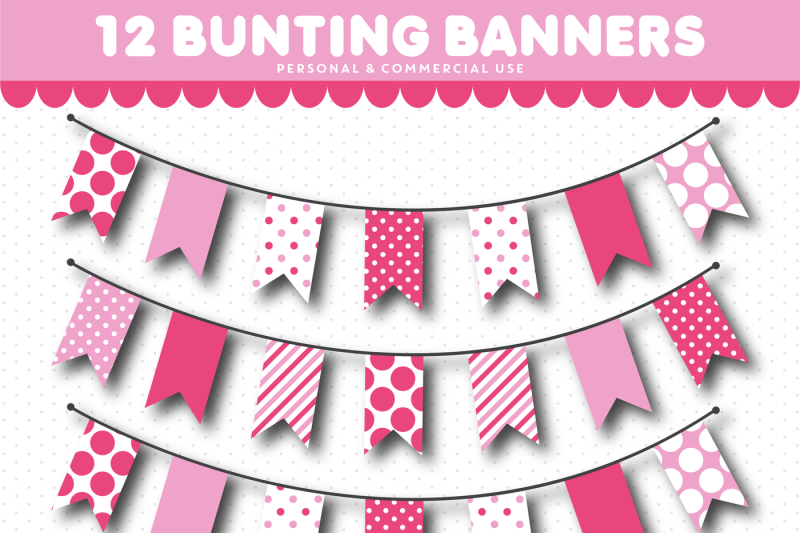 pink flag banner clip art