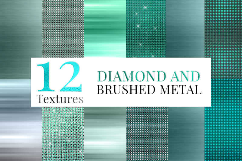 Download Free Turquoise Diamond Sequin & Brushed Metal Crafter File