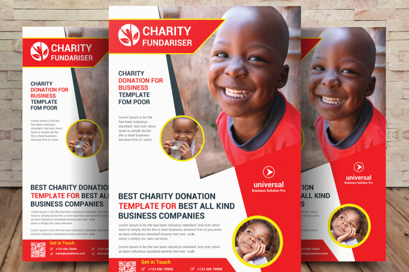 Charity Fundraisers Flyer By sanaimran | TheHungryJPEG