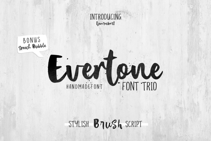 Evertone Font Trio By Ijemrockart Thehungryjpeg Com