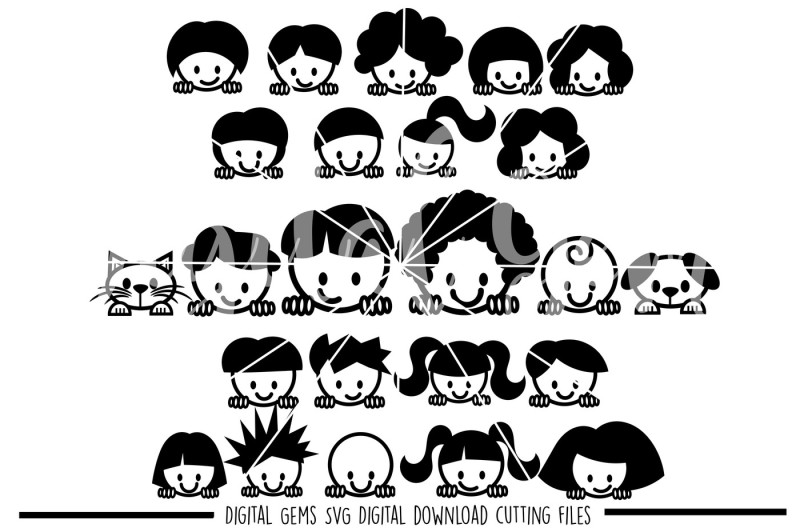 Download Peek A Boo People Svg Png Eps Dxf Files Download Free Svg Cut Files Cricut Silhouette Machine SVG, PNG, EPS, DXF File