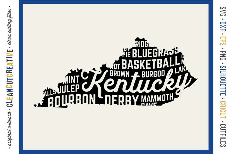 Download Free Kentucky State Design Svg Dxf Eps Png Cricut & Silhouette Files Crafter File