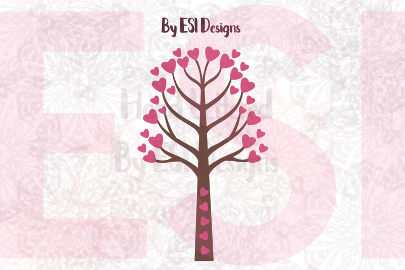 Download Free Valentines Heart Tree Design Crafter File