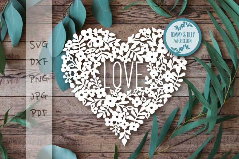 Download Free Flower Love Heart Svg Dxf Png Pdf Jpg Crafter File Free Svg And Free Cricut And Silhouette Cut Files