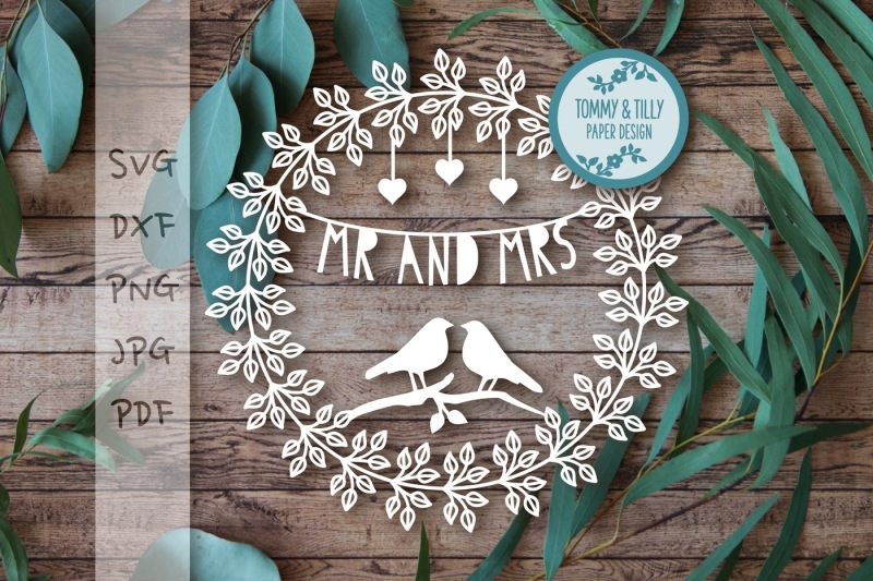 Download Free Mr And Mrs Wedding Wreath Svg Dxf Png Pdf Jpg Crafter File Free Svg Files For Cricut Silhouette And Brother Scan N Cut