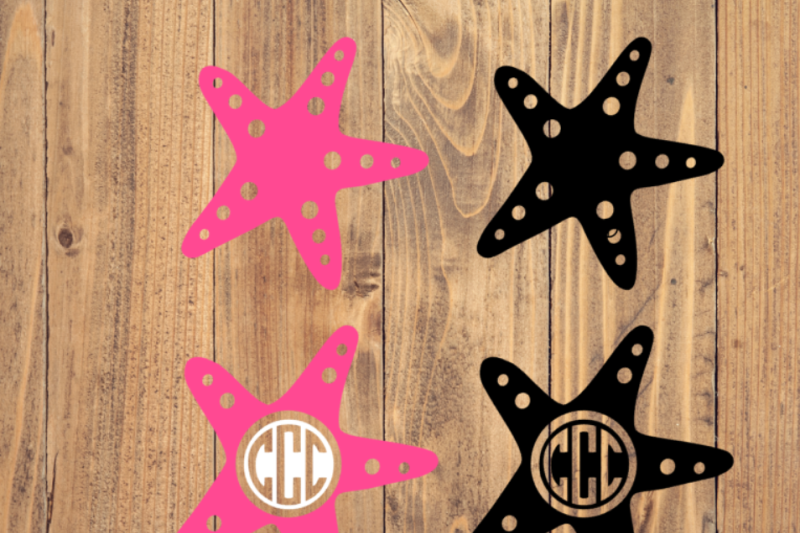 Download Free Starfish Monogram Frame Svg Free Download Svg Cut Files Design Resource