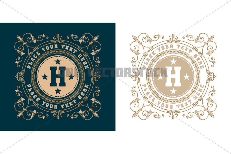 Vintage Logo Template Hotel Restaurant Business Or Boutique Vintage Logo Template Hotel Restaurant Business Or Boutique Ideny Design With Flourishes Elegant Elements Royalty Heraldic Style