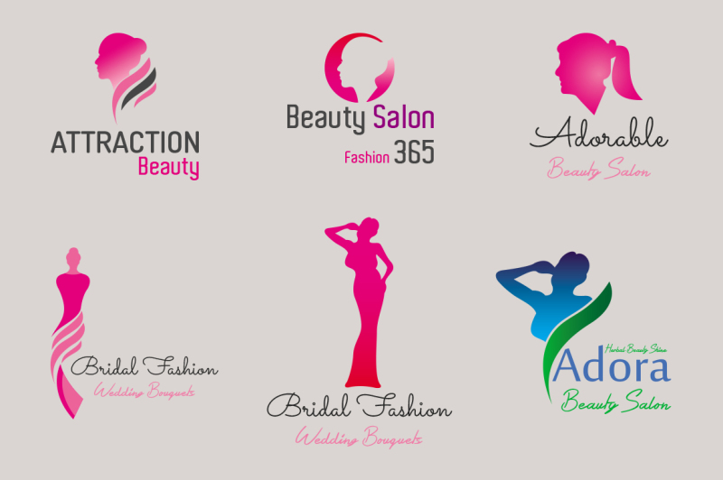 Female & Beauty Salon Logos By shahidstco | TheHungryJPEG