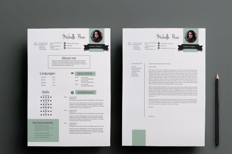 Modern resume template , cover letter template , references template By ...