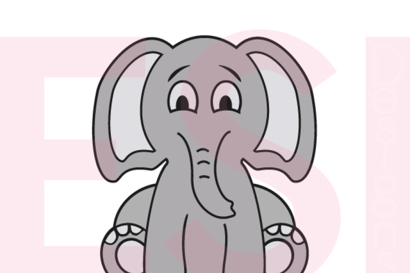 Download Baby Elephant Sitting Svg Dxf Eps Cutting File By Esi Designs Thehungryjpeg Com