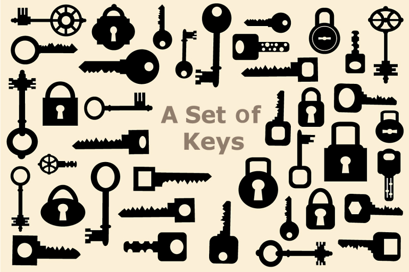 Download Free Vintage Retro Locks And Keys Crafter File