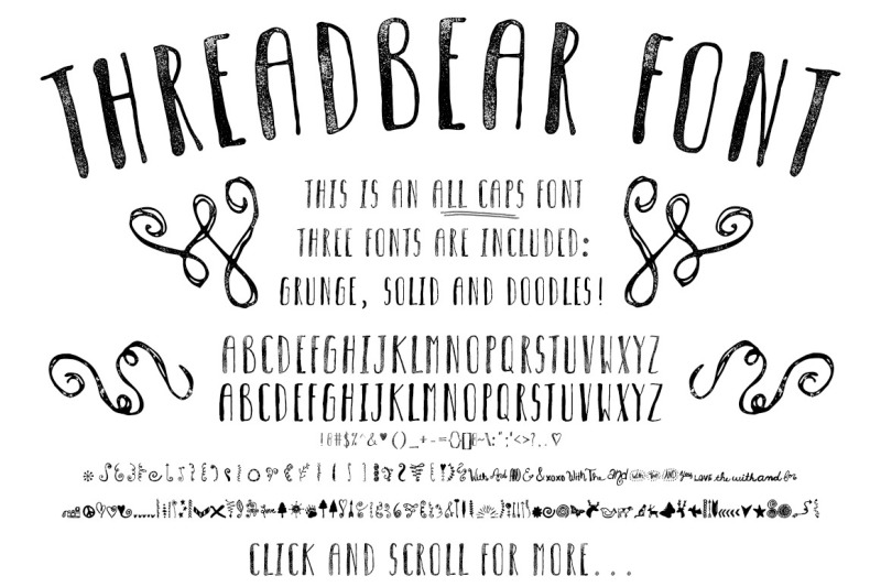Threadbear Font By Heather Green Designs Thehungryjpeg Com