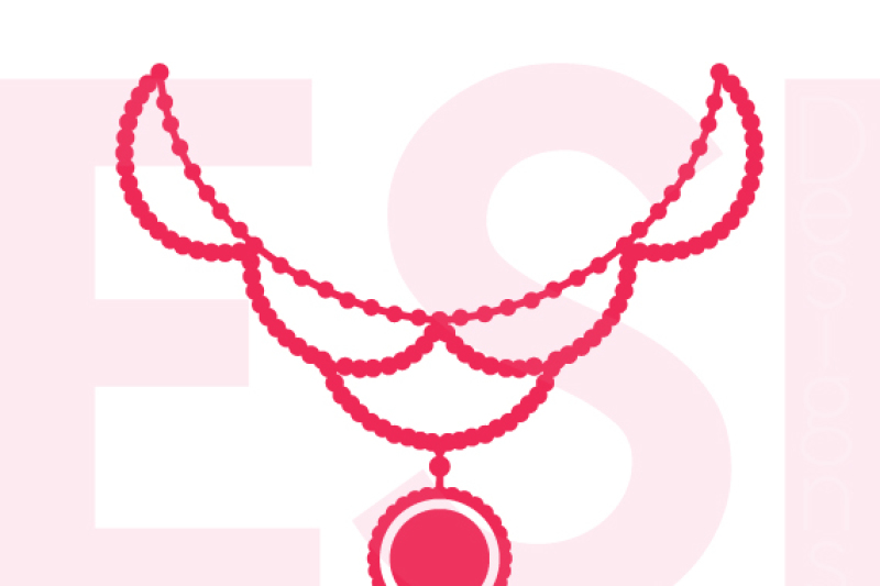 Download Necklace Design with Space for a Monogram - SVG, DXF, EPS - Cutting files By ESI Designs ...