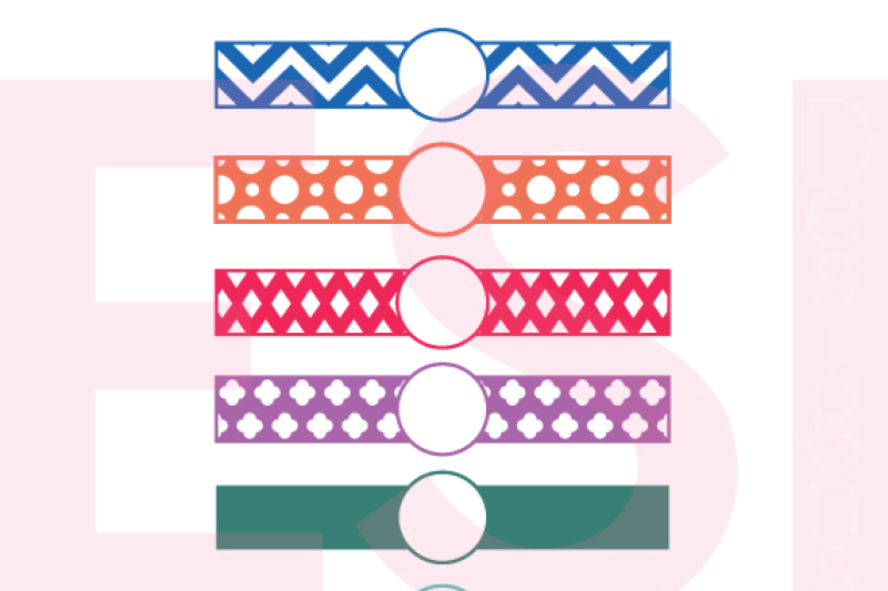 Patterned Monogram Charger Wraps Svg Dxf Eps Cutting Files By Esi Designs Thehungryjpeg Com