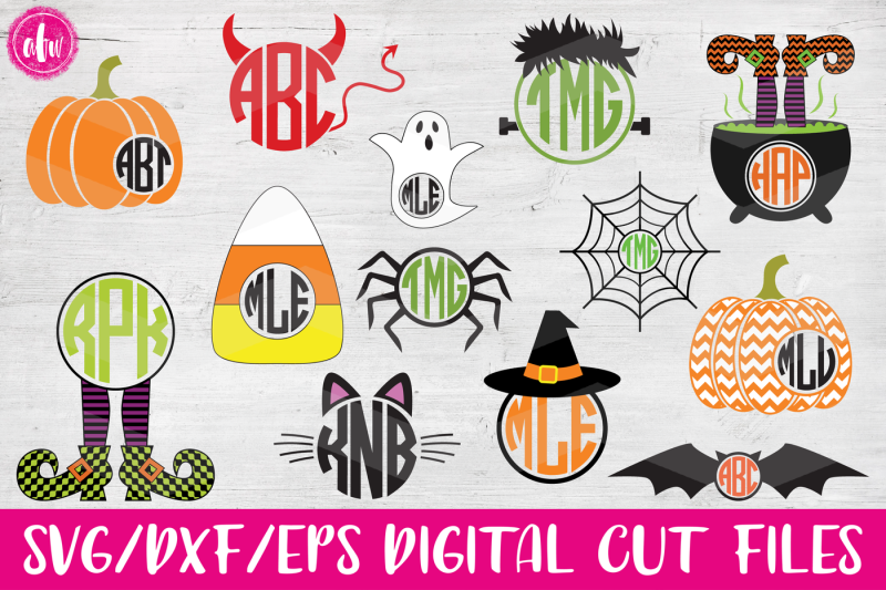 Download Free Halloween Monogram Bundle Svg Dxf Eps Cut Files Crafter File Free Svg Cricut And Silhouette Cut Files