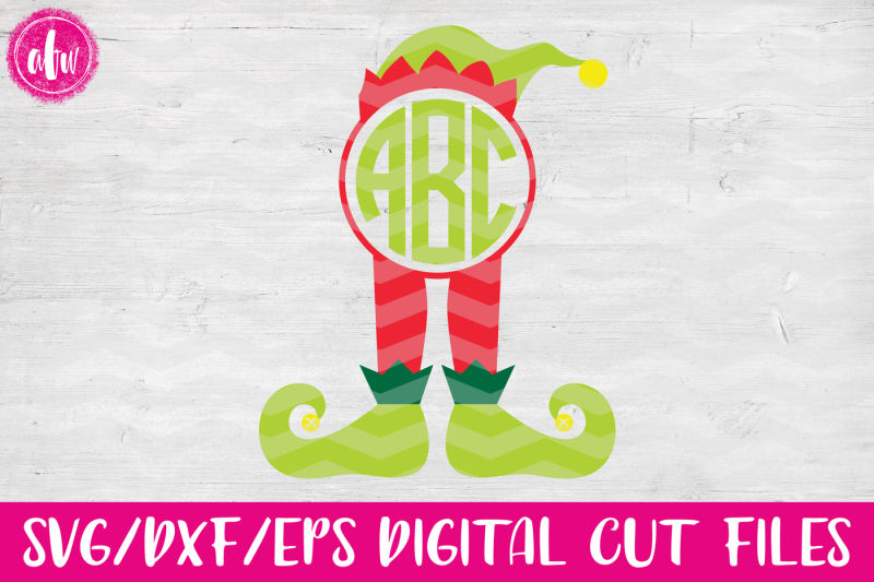 Monogram Elf - SVG, DXF, EPS Cut File By AFW Designs | TheHungryJPEG