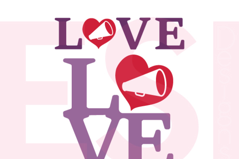 Cheerleader Love Design Svg Dxf Eps Cutting Files By Esi Designs Thehungryjpeg Com