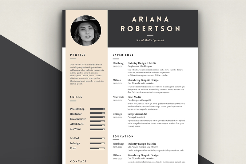 Resume Template III By sz81 | TheHungryJPEG