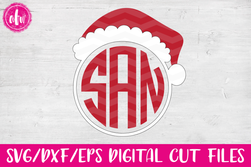 Download Monogram Santa Hat Svg Dxf Eps Cut File Design Free Download Of Svg Images PSD Mockup Templates