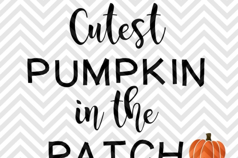 fall hand lettered SVG SVG || cutest pumpkin in the patch Halloween costume T-shirt fall sign cutting file ScanlanDesignCo