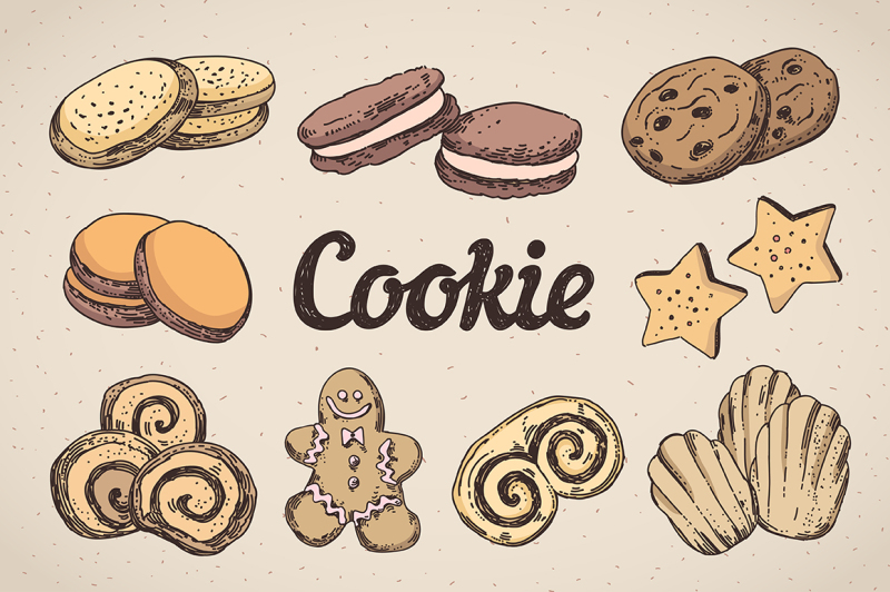 Hand sketched cookie By Redchocolate Illustration TheHungryJPEG