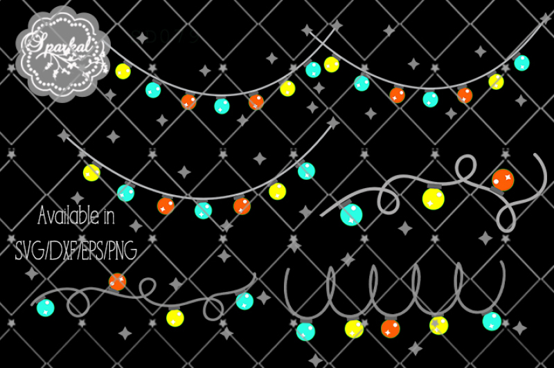 Christmas Lights Svg Dxv Eps Png By Sparkal Designs Thehungryjpeg Com