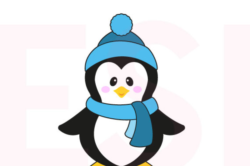 Winter Christmas Penguin Design 2 Svg Dxf Eps Cutting Files By Esi Designs Thehungryjpeg Com