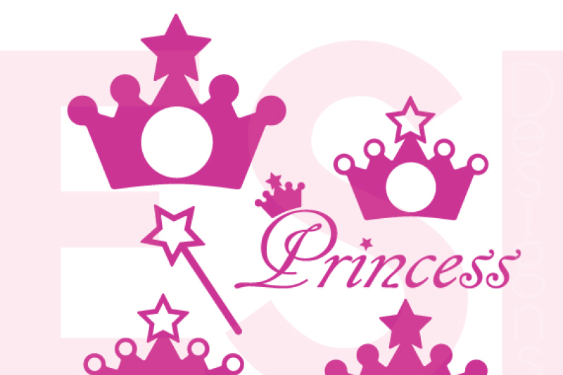 Free Princess Crown And Wand Monogram Design Set Svg Dxf Eps Cutting Files Crafter File Download Best Free 16240 Svg Cut Files For Cricut Silhouette And More