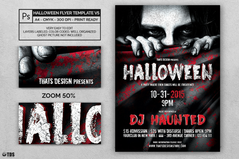 Halloween Flyer Template V5 By Thats Design Store | TheHungryJPEG.com