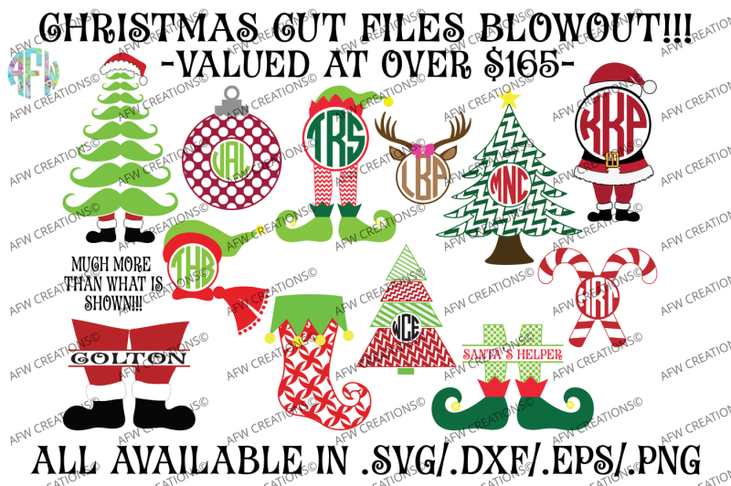 Ultimate Christmas Cut File Bundle - SVG, DXF, EPS By AFW Designs