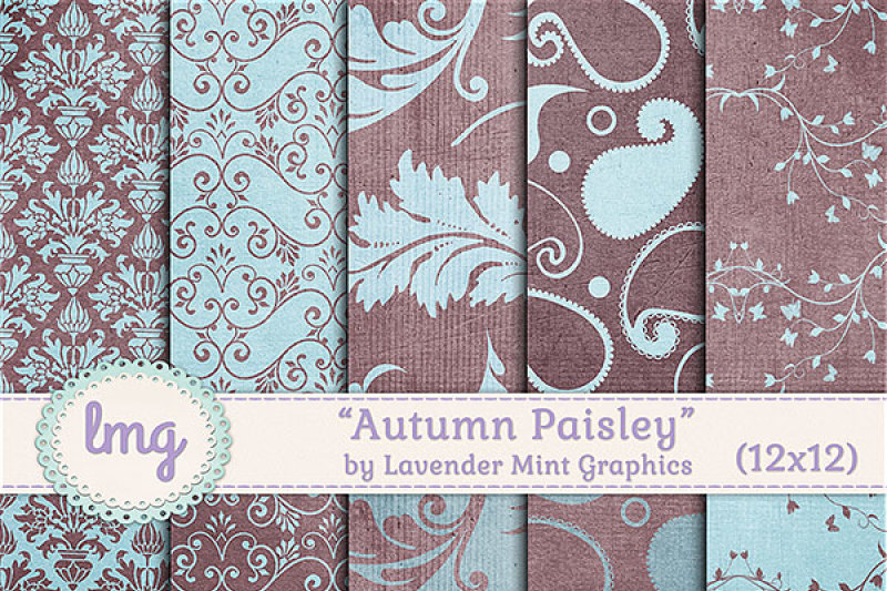 Free Blue And Teal Autumn Paisley Digital Scrapbook Paper Crafter File Free Download Png And Svg Files