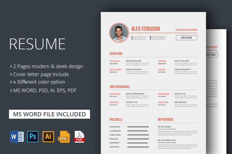 The Resume CV By Jilapi | TheHungryJPEG