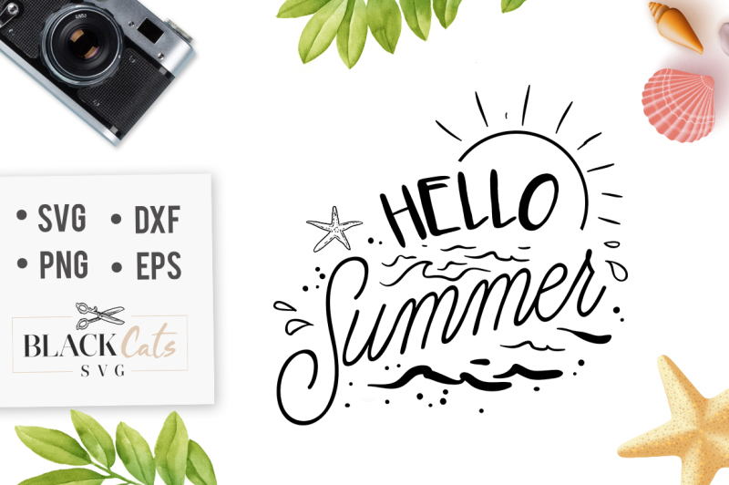 Download Hello Summer - SVG file By BlackCatsSVG | TheHungryJPEG.com