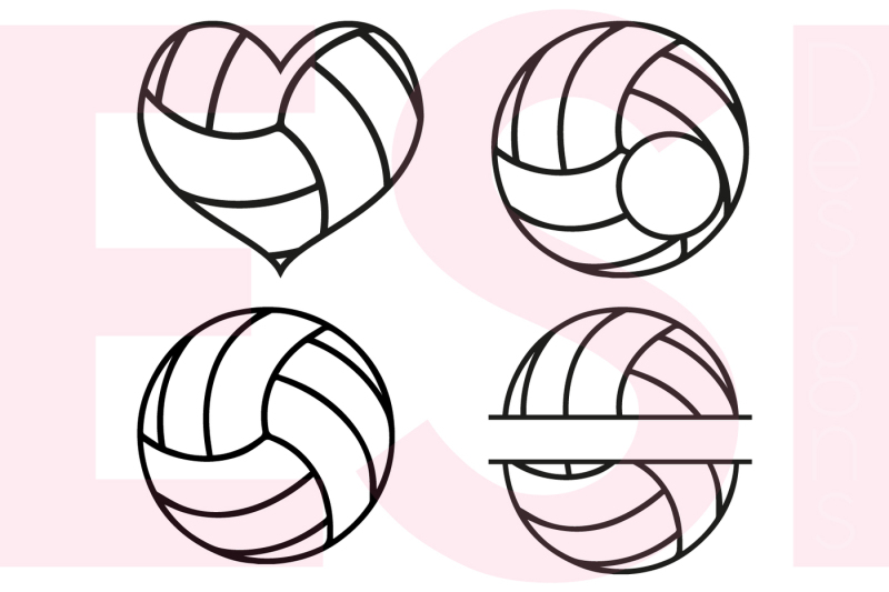 Download Volleyball Designs and Monograms - SVG, DXF, EPS cutting ...