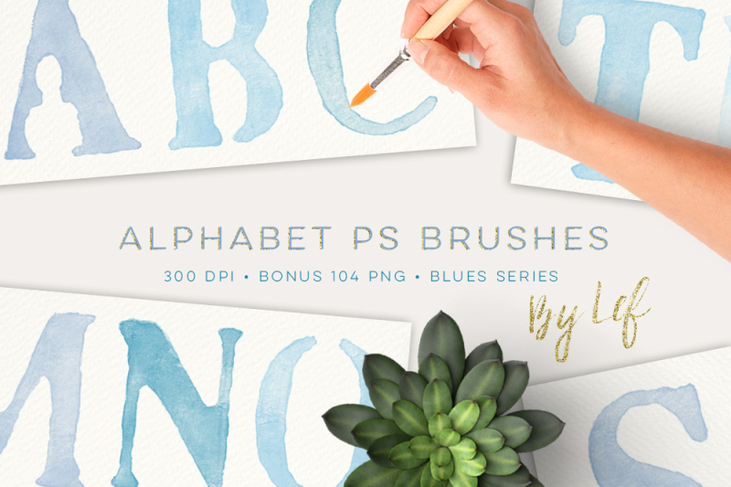 Alphabet Photoshop Brushes By By Lef | TheHungryJPEG