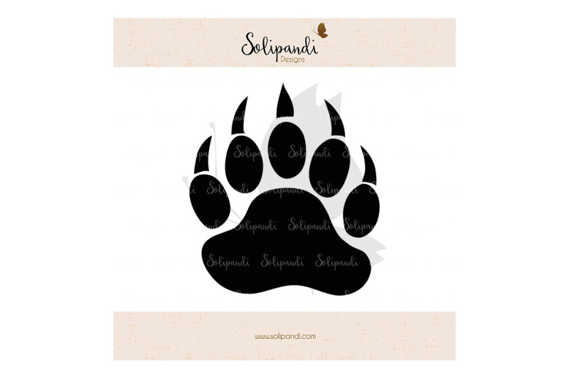 Download Bear Paw SVG and DXF Cut Files - for Cricut, Silhouette ...