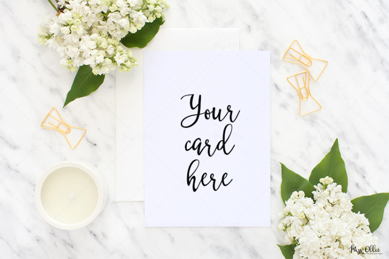 Card mockup styled stock By Miss Ollie | TheHungryJPEG