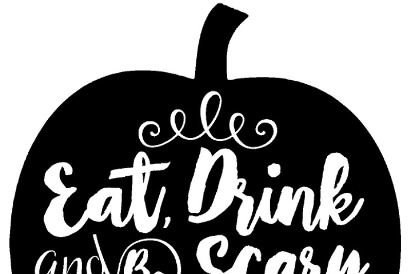 Eat Drink and be Scary Halloween Pumpkin SVG File By Southern Charm