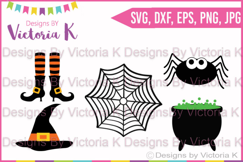 Free Halloween Mini Bundle Witches Hat Witches Legs Spider Cauldron Web Svg Cut Files Crafter File Free Svg Png Cut Files Download