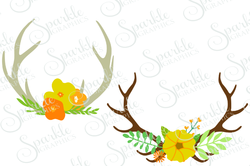 Download Free Fall Floral Antlers Svg Cut Files Design Vector Yellowimages Mockups