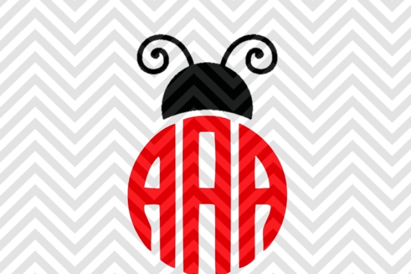 Free Ladybug Monogram Letters Not Included Crafter File Download Svg Cut File Free