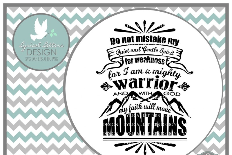 Download Free I Am A Mighty Warrior And My Faith Will Move Mountains Svg Dxf Eps Ai Jpg Png Crafter File Free Disney Svg Cut Files Princess