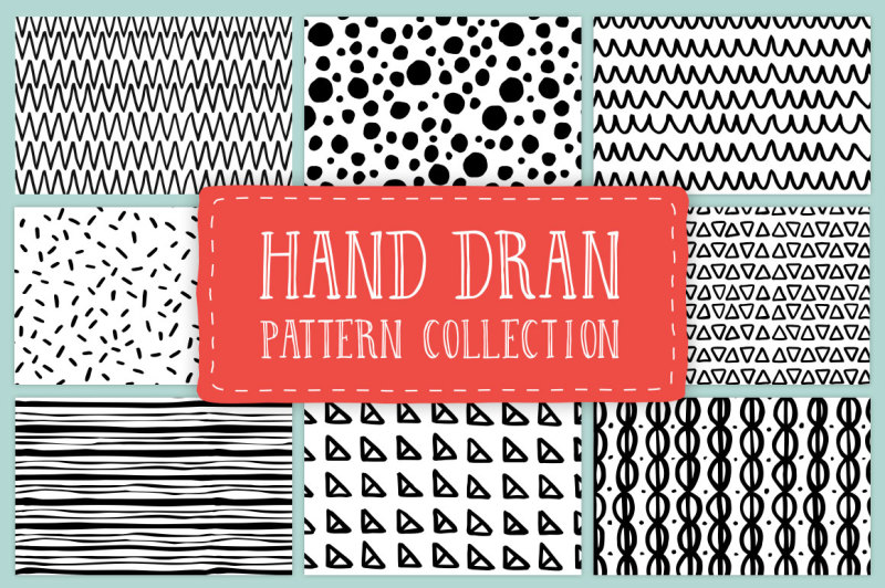 Hand drawn pattern collection By Anatartan | TheHungryJPEG