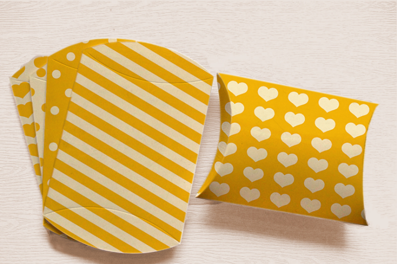 Download Free Yellow Printable Pillow Box Crafter File - Free SVG ...