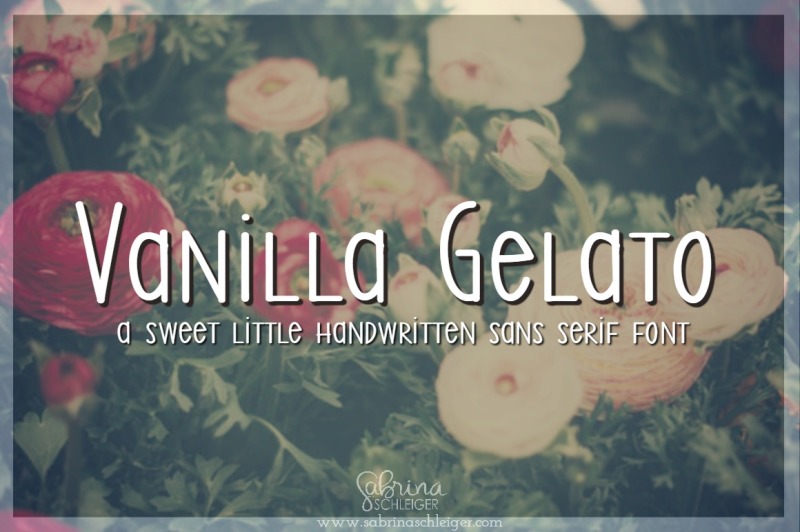 Vanilla Gelato Handwritten Font By Sabrina Schleiger Design Thehungryjpeg Com