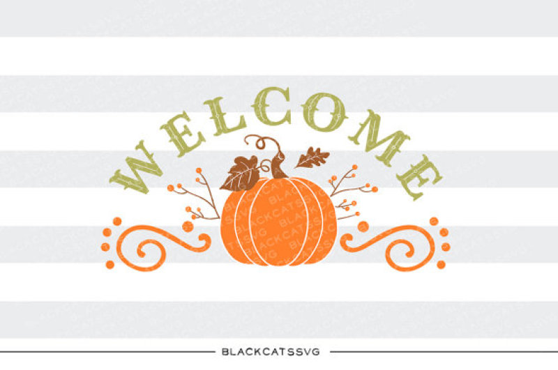 Free Pumpkin Welcome Sign Svg File Crafter File The Best Free Svg Files For Cricut Silhouette Cricut Images