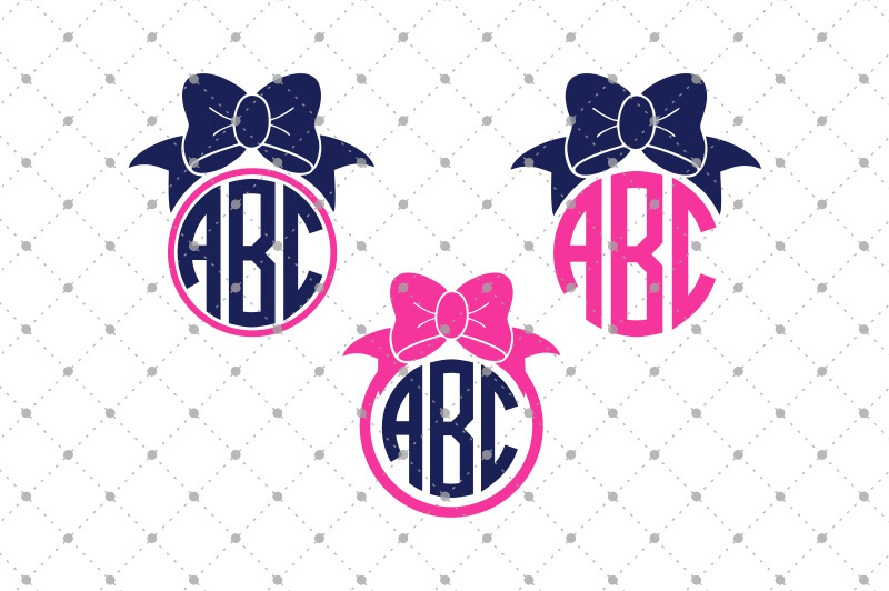 Download Free Free Bow Monogram Frames Files Crafter File SVG Cut Files