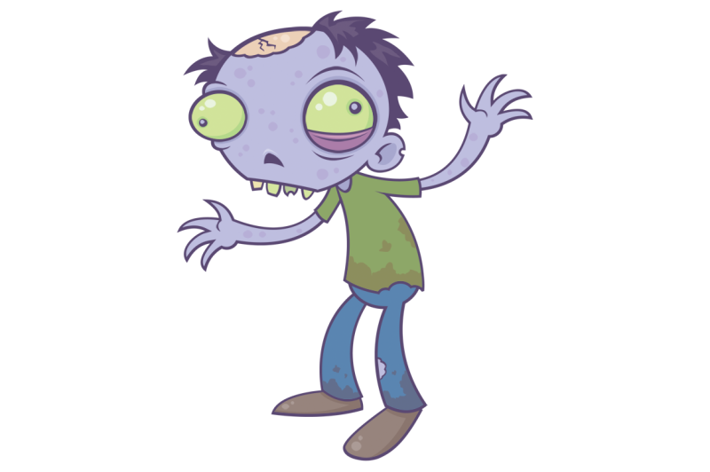 Cartoon Zombie By fizzgig | TheHungryJPEG.com