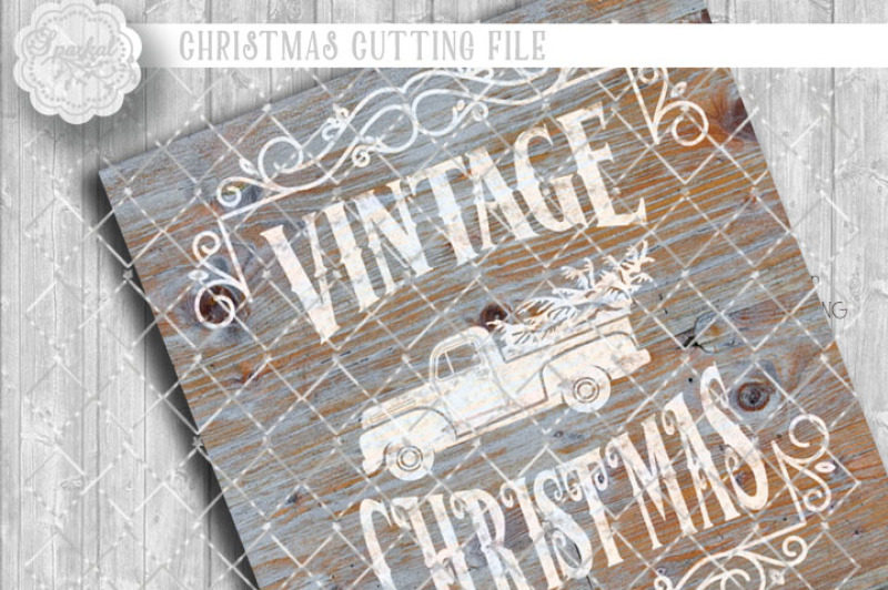 Vintage Christmas Cutting Design By Sparkal Designs Thehungryjpeg Com